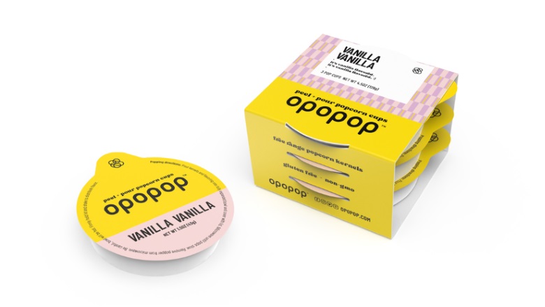 Opopop debuts Peel + Pour Popcorn Cups