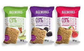 Riceworks baked fruit and grain Omega-3 bars