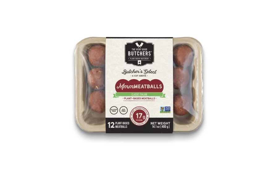 The Very Good Butchers plant-based meatballs, now Non-GMO Project Verified