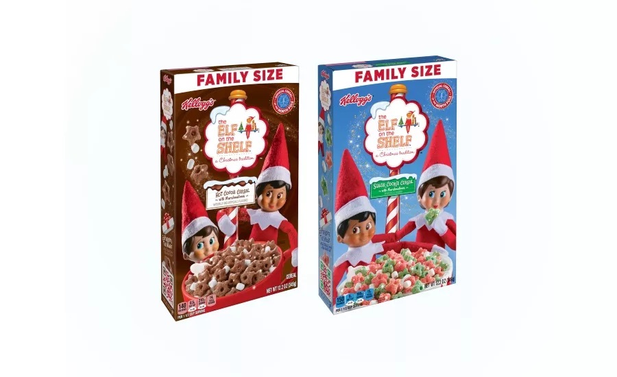 Kellogg's The Elf on the Shelf Hot Cocoa Cereal and Sugar Cookie Cereal