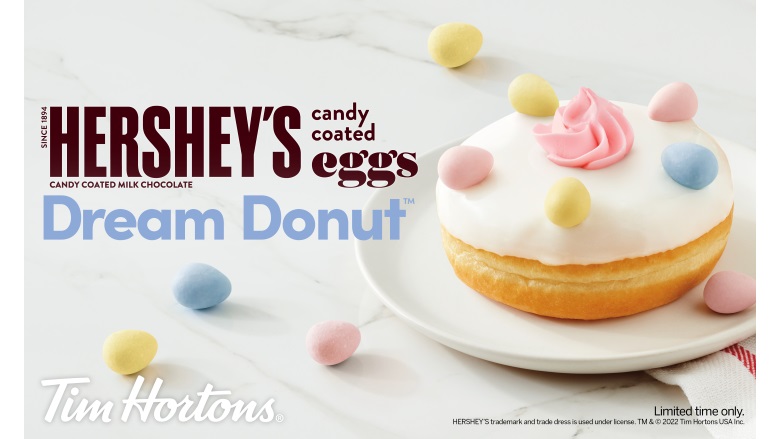 Tim Hortons HERSHEY’S Candy Coated Eggs Dream Donut