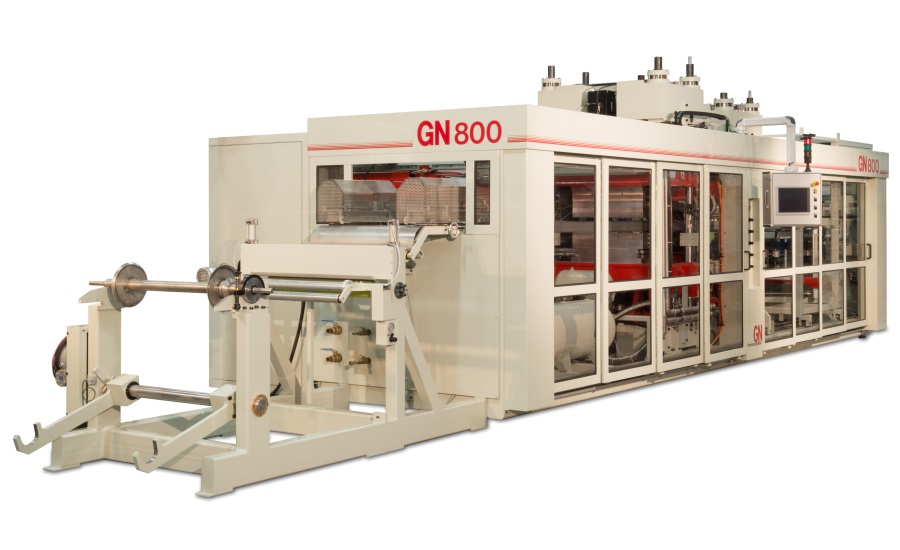 GN800 form/cut/stack thermoformer from GN Thermoforming Equipment