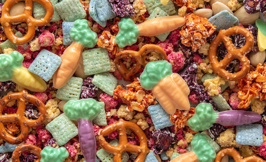 New, on-trend flavors and colors for snacks sweet baked goods