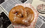 A pretzel doughnut