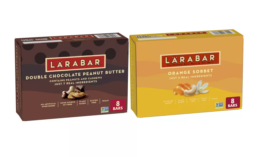 Larabar Orange Sorbet, Double Chocolate Peanut Butter bars