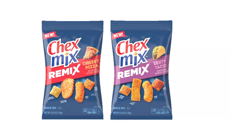 Chex Mix debuts Remix flavors, Cheesy Pizza and Zesty Taco
