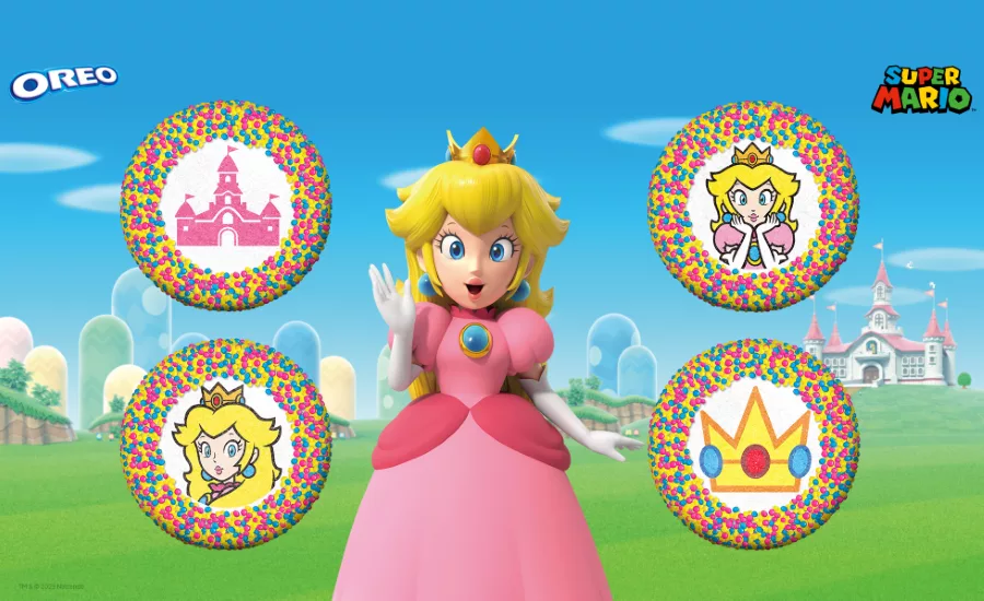 Oreo x Nintendo Princess Peach Oreo expansion packs