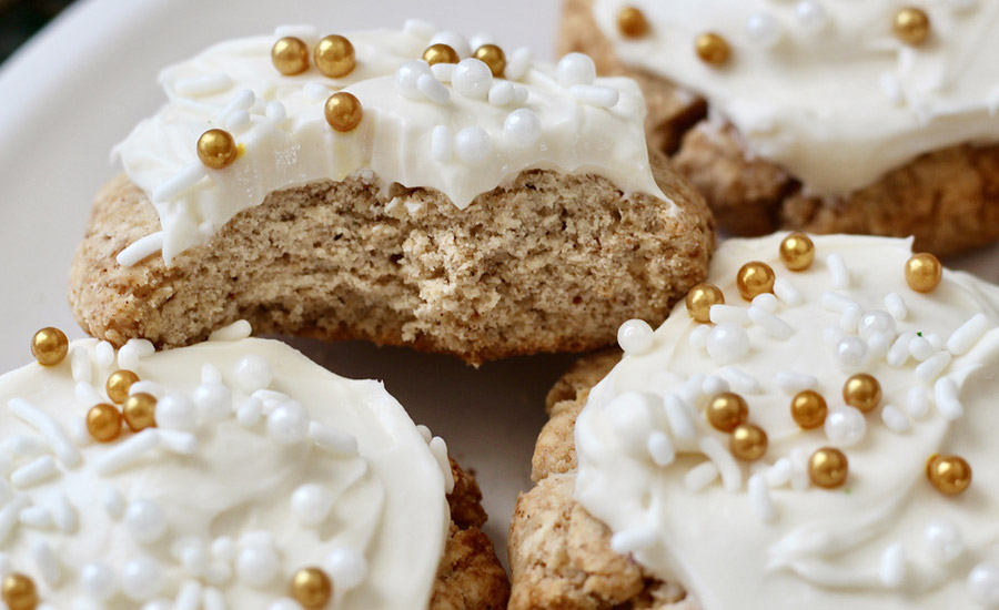 cookies with white frosting