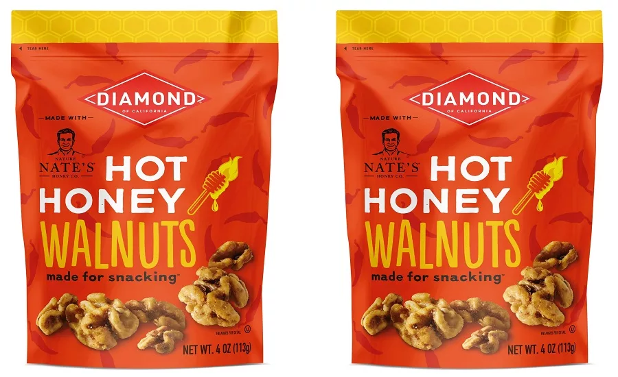 Diamond of California, Nature Nate’s Honey collaborate on Hot Honey Snack Walnuts
