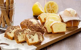 coffee cake and lemon cake