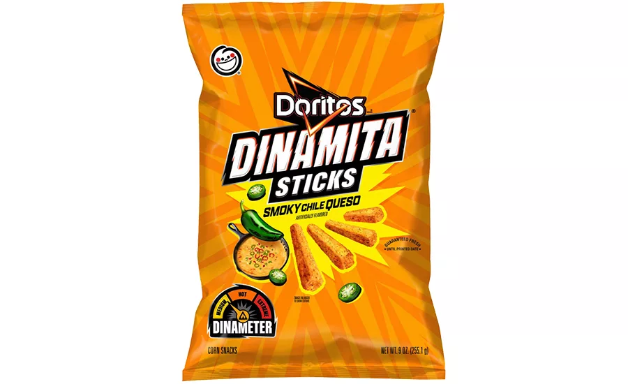 Doritos Dinamita Sticks in orange packaging
