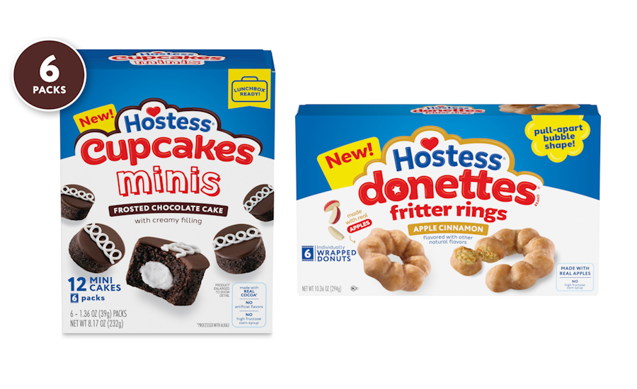Hostess mini cupcakes and Donettes Fritter Rings