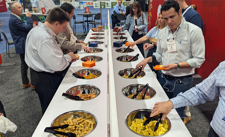 food tasting or buffet line
