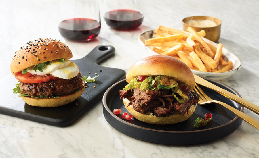 burgers and fries
