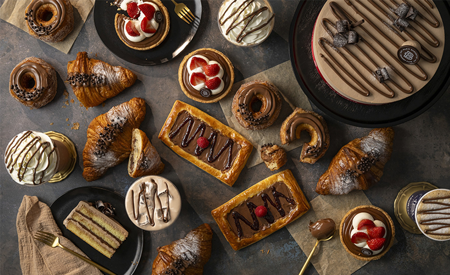 Assortment of different pastries made with Nutella