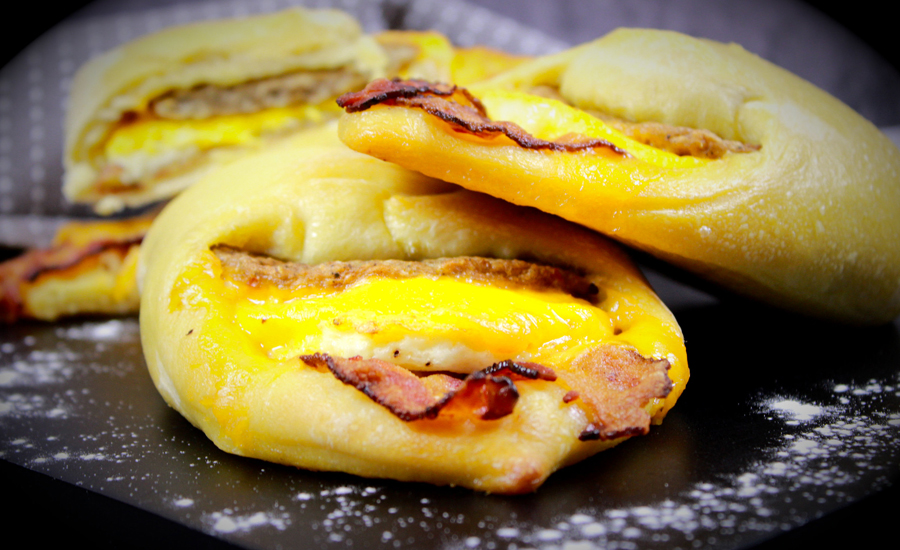bacon, egg and cheese wraps