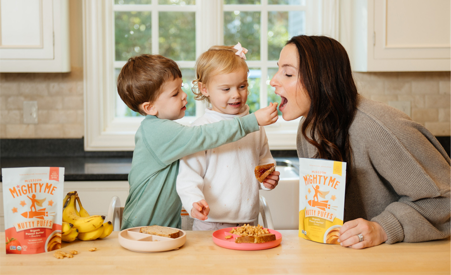baby feeding his mom