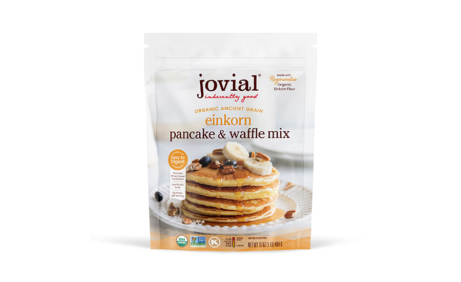 Pouch of organic pancake and waffle mix