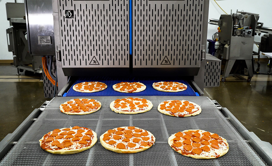 pizza in an equipment