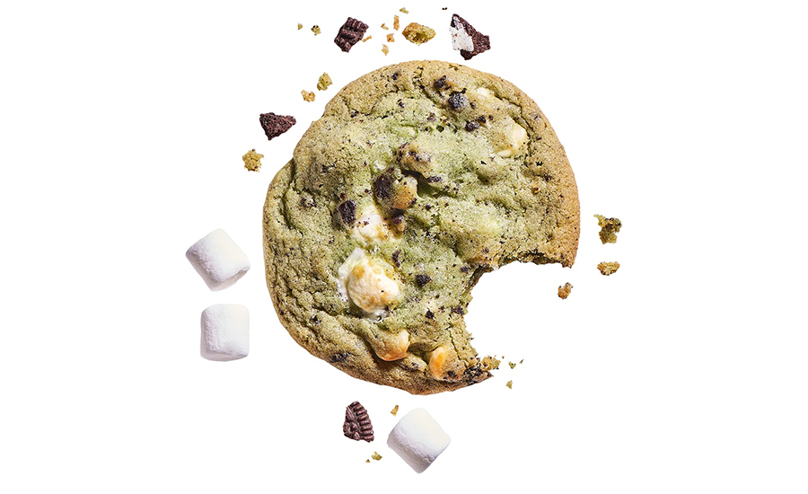  a Slime Puft Cookies 'N Cream cookie from Insomnia Cookiess