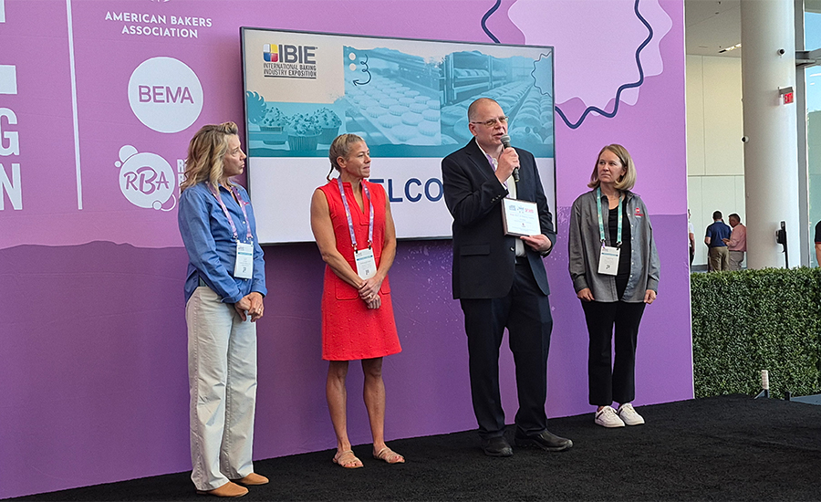 The image shows a presentation at an event for the American Bakers Association (ABA)
