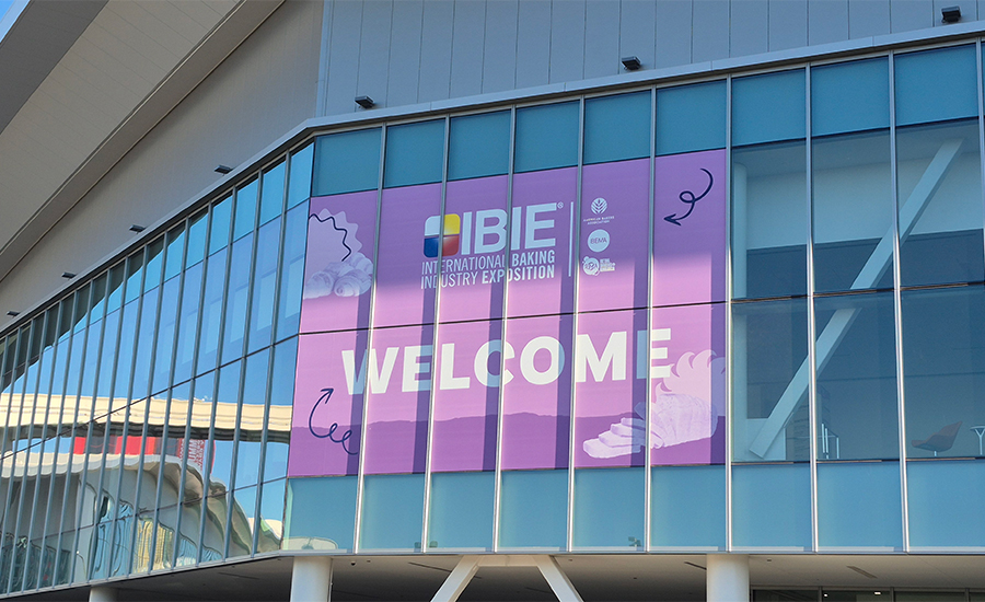 a banner for the International Baking Industry Exposition (IBIE)