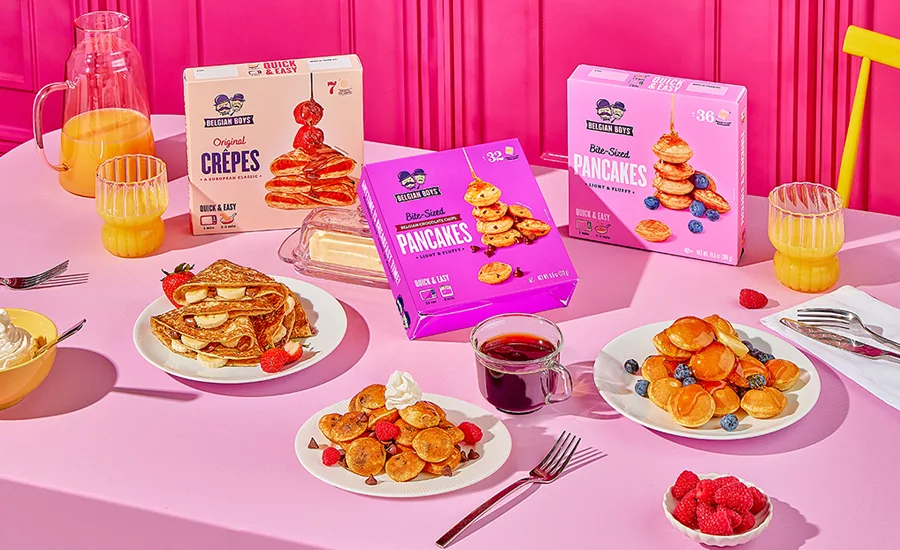 various breakfast and snack products from Belgian Boys