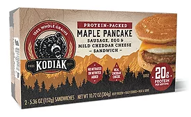 Kodiak Protein-Packed Maple Pancake Sausage, Egg & Mild Cheddar Cheese Sandwiches