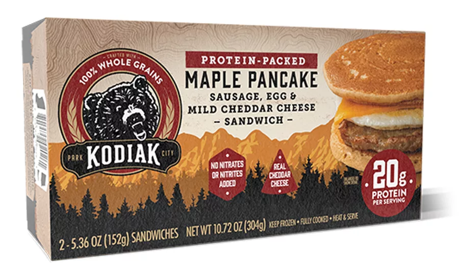 Kodiak Protein-Packed Maple Pancake Sausage, Egg & Mild Cheddar Cheese Sandwiches