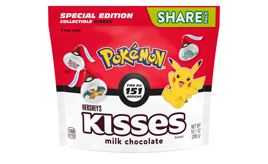 HERSHEY'S KISSES Pokémon Special Edition Foils Milk Chocolate Candies.