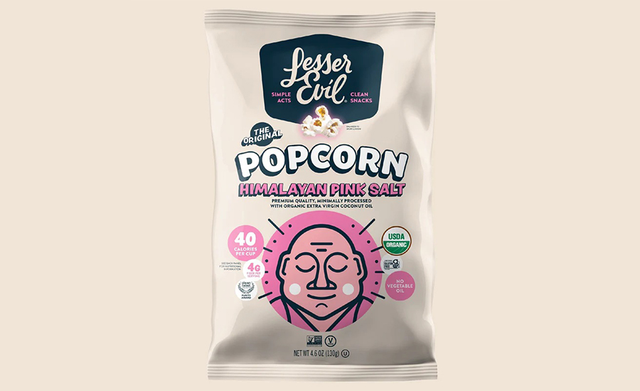 LesserEvil Organic Popcorn, Himalayan Pink Salt flavor