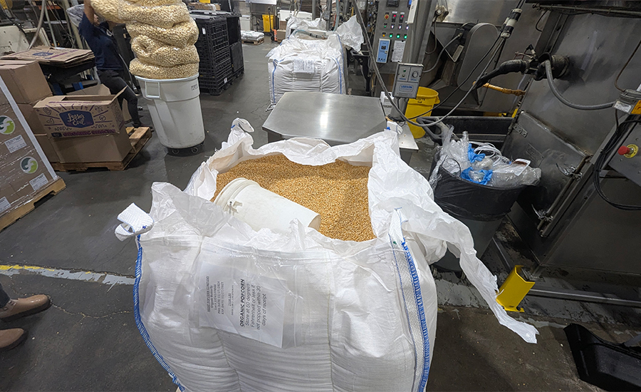 a bag of ORGANIC POPCORN