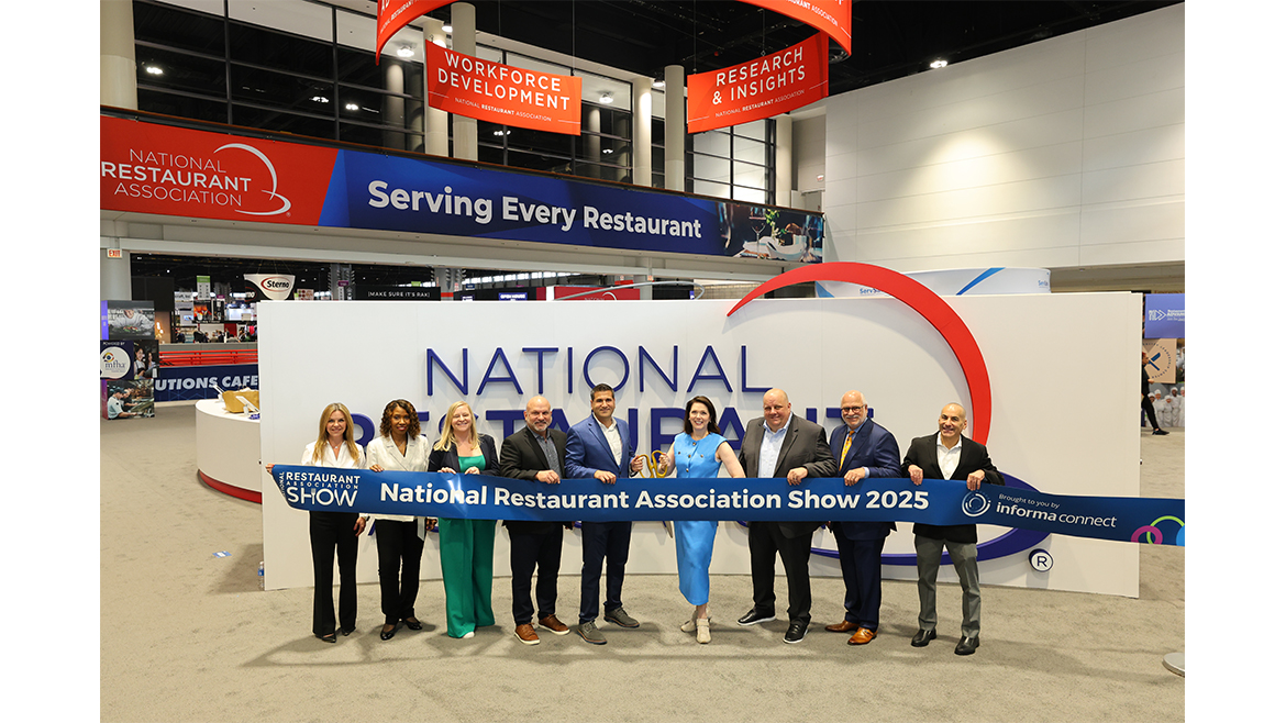 a ribbon-cutting ceremony for the National Restaurant Association Show. 
