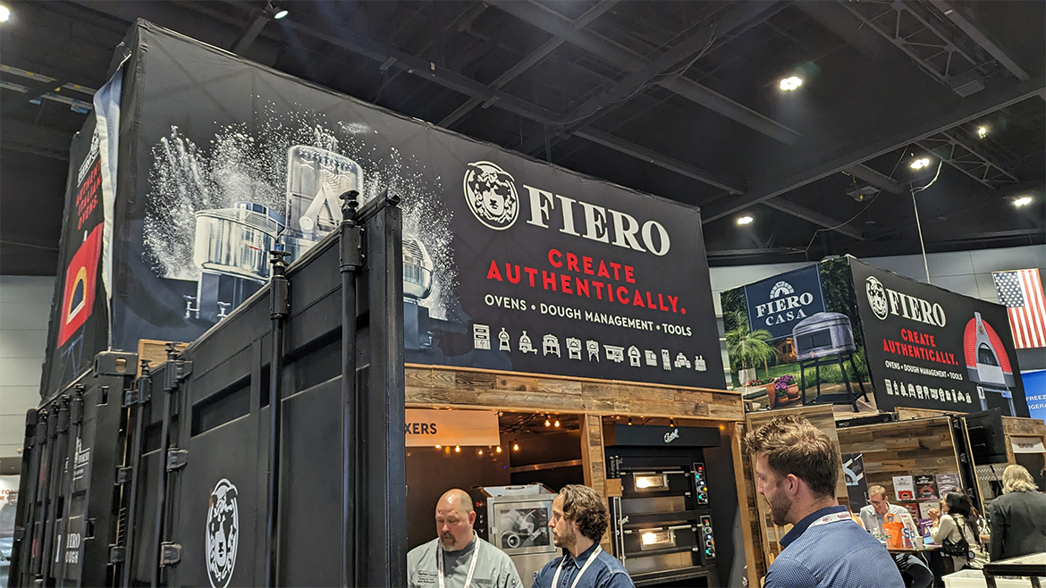 a trade show display for a company named Fiero.