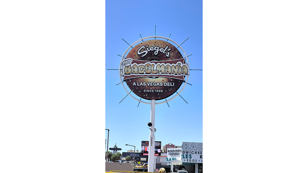 Siegel’s Bagelmania sign in Las Vegas