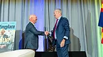 This image shows a key moment from the Fashion Group International (FGI) 29th Annual Rising Star Awards held on April 16, 2025, in New York City. 