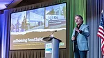This image is from a presentation about rethinking food safety, featuring experiences from major retailers and government agencies.