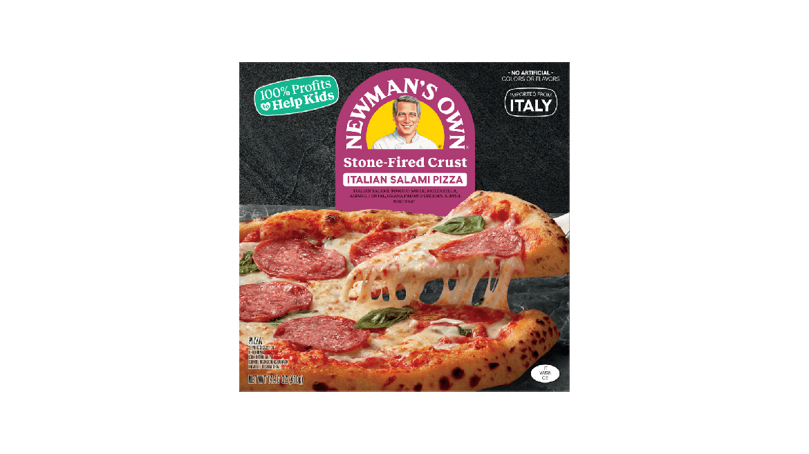 Newman's Own salami pizza