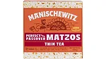 Orange carton of Manischewitz thin tea matzos