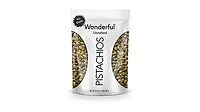 White pouch of Wonderful Unsalted Pistachios White pouch of Wonderful Unsalted Pistachios