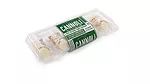 Clamshell container of Golden Cannoli desserts