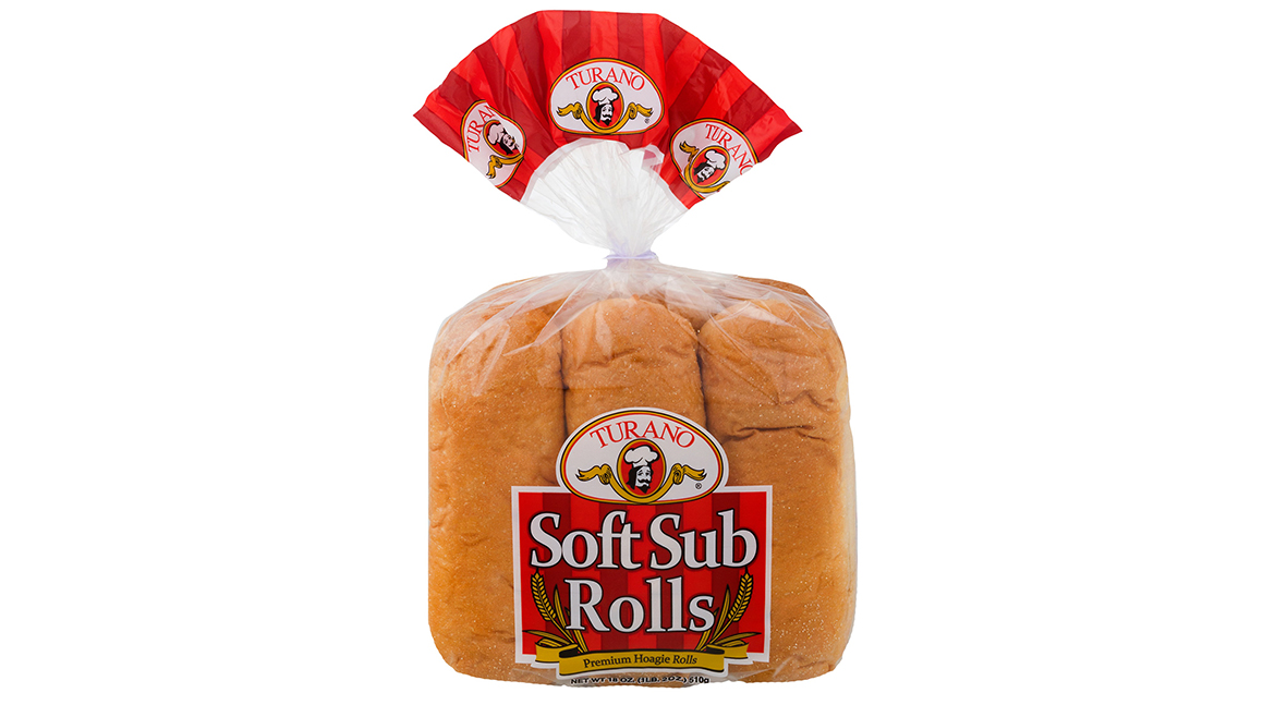 Package of Turano Baking soft sub rolls