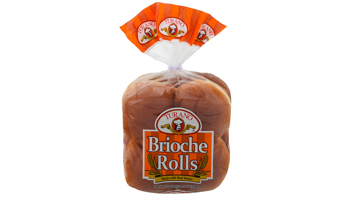 Package of Turano Baking brioche sandwich buns