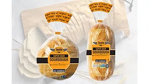 Two loaves of bread, one more round and one more long/rectangular, both in packaging. Two loaves of bread, one more round and one more long/rectangular, both in packaging.