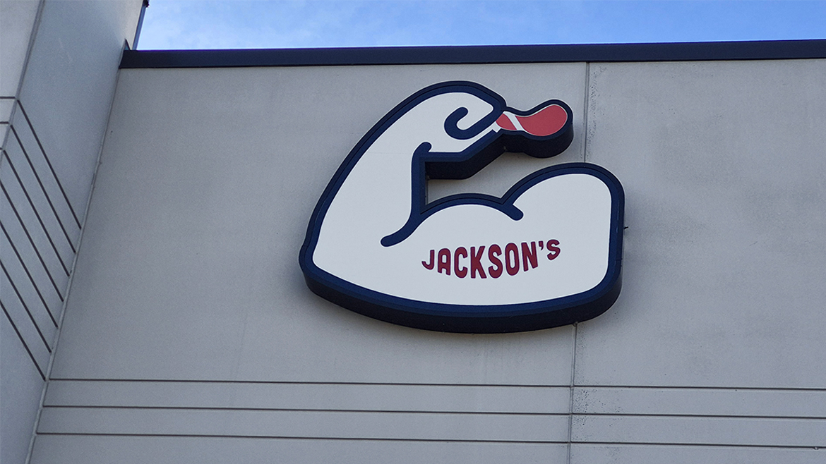Jackson’s sign on exterior of facility