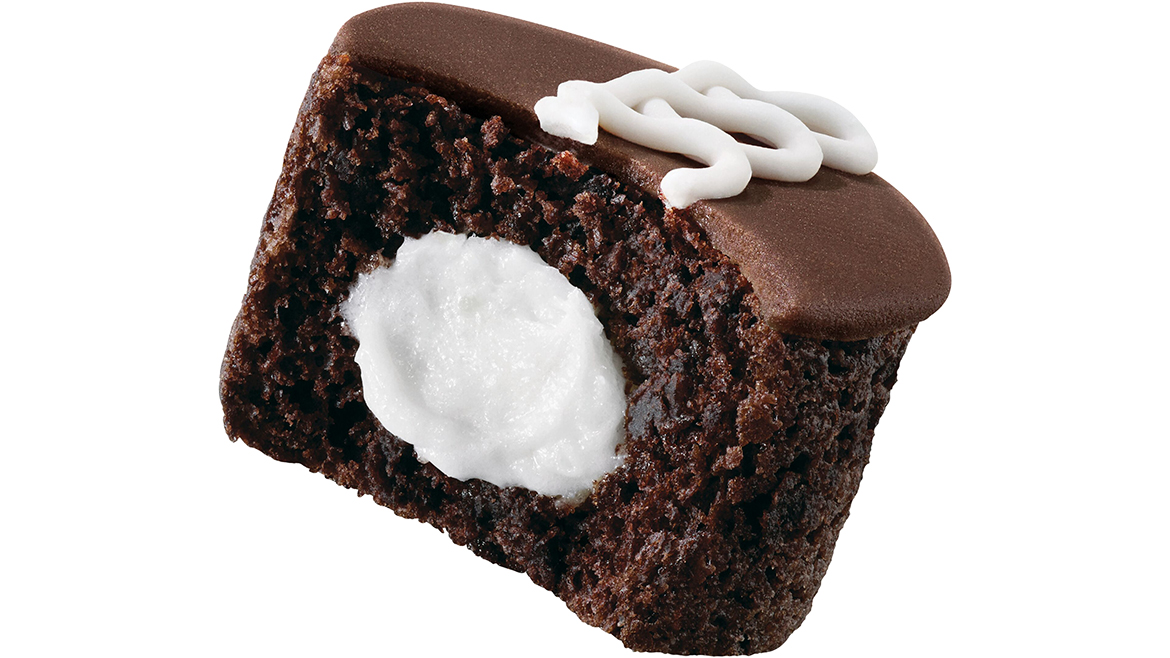 Closeup of a Hostess Cupcakes Mini cake