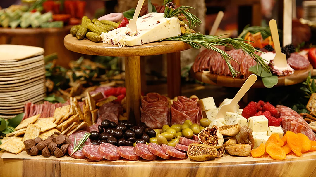 Multi-tiered charcuterie display