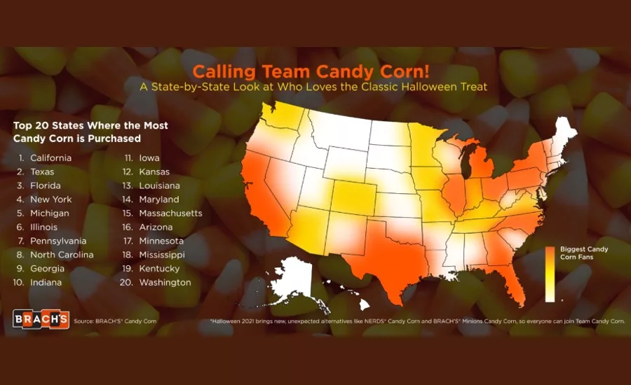 Ferrara Candy Corn map