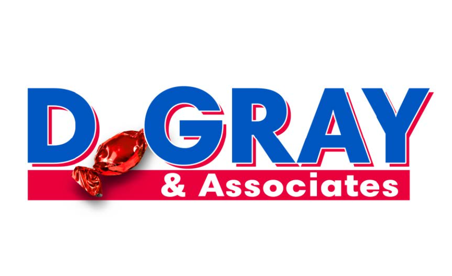 Blue and red D. Gray & Associates logo