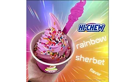 Menchie's releases HI-CHEW Rainbow Sherbet flavor